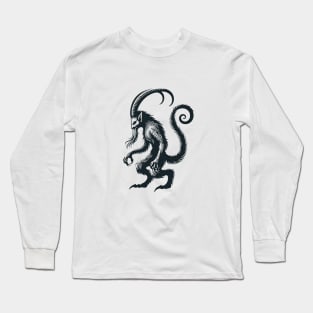 Midnight Prowl: The Winter Myth of Krampus Long Sleeve T-Shirt